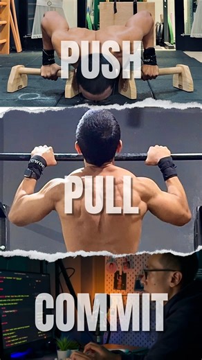 Sandhika Galih - Workout Journey on Instagram: "Kalau kalian bisa ngatasin merge conflict yang ribet di kodingan kalian berjam-jam, masa sih gak bisa ngatasin rasa malas 30-60 menit aja? Logikanya simpel: kalo inputnya konsistensi, outputnya pasti Production Ready. So stop scrolling, start committing! #programmerlife #codinglife #gymmotivation #gitpush #gitcommit consistencyiskey programmerberotot fitdev webdeveloper workoutlog wibugar"