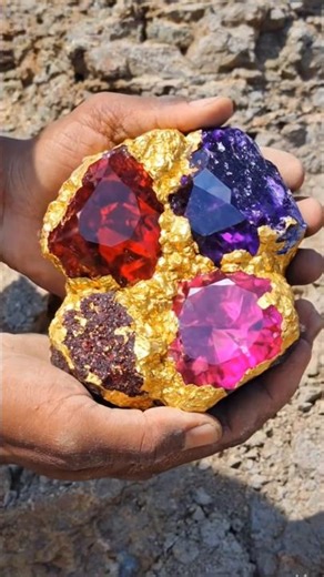 $100,000 Discovery 😱 Rare Purple-Pink Diamond & Carved Gold Found While Amazing Diamond Mining