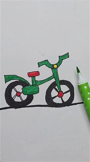 Paper sheet cycle easy drawing ideas for kids #shortsfeed #ytshorts #viralshort #kids #art #cycle