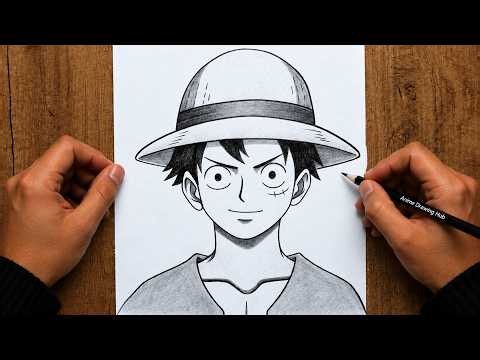 How to Draw Luffy | Monkey D. Luffy from One Piece | Easy Anime Drawing | Step-by-Step Tutorial