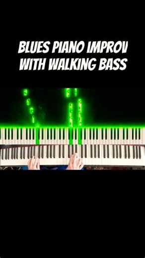 Blues Piano Improv in C - Synesthesia: Walking Bass Line and Blues/Pentatonic Scales