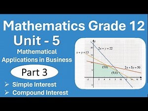 Math's Grade 12 Unit 5 | Part 3 Simple Interest and Compound Interest |New Curriculum