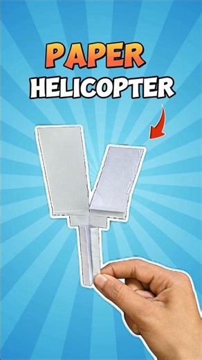 how to make easy paper diy helicopter 🚁, dual blade spinner #shorts #diy