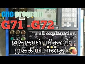 cnc program G71 - G72 Full explanation Tamil / cnc machine operator Tamilnadu / cnc machine /