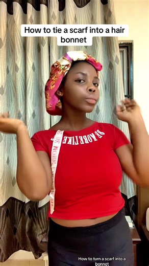 Scarf bonnet tutorial #scarftutorial #scarf #scarfstyles #hairbonnet #fyppppppppppppppppppppppp