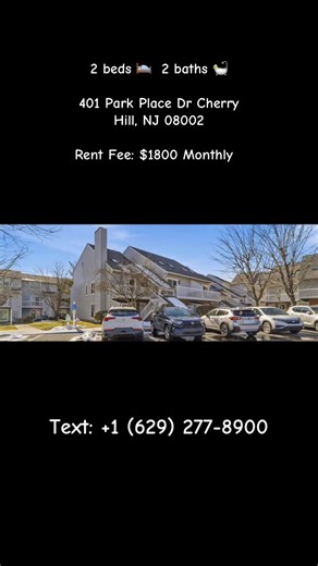 2 beds 🛌 2 baths 🛀 1312sqft $1800 monthly rent 📍 401 Park Place Dr Cherry Hill, NJ 08002 📥 1 (629) 277-8900 Discover the charm of this delightful end-of-row condo in the sought-after Park Place community. With 2 spacious bedrooms and 2 full bathrooms, this contemporary home offers a cozy retreat for anyone looking to settle in a vibrant neighborhood. A bonus room overlooks the lower level living area, creating the perfect space for a play area, home office, home gym, or additional living roo