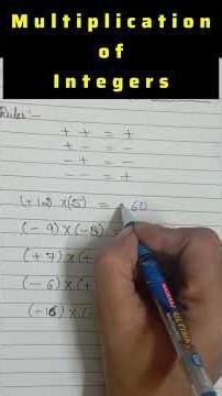 Multiplication of Integers/ How to multiplt Integers