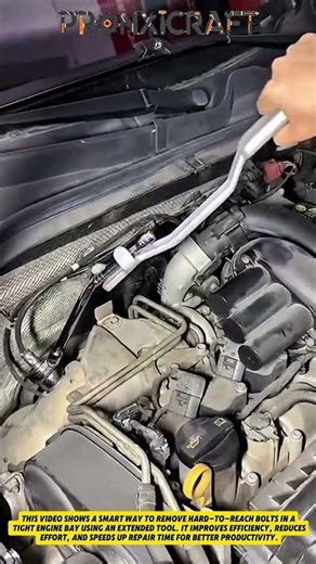 Hidden Bolt Removal Hack | Save Time on Tight Engine Spaces #mechanic #automotivetools #usa