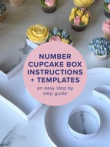 Cupcake Number Boxes, Instruction Guide & Templates, Instant Download - Etsy