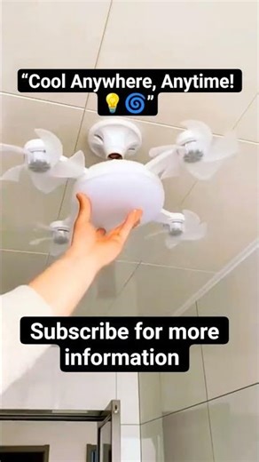 Portable Ceiling Fan with LED Light – Perfect for Small Spaces! Full Review#PortableFan#TechReview