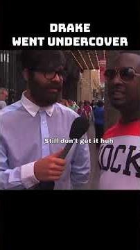 When Drake went undercover