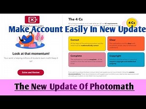 How To Create Account In New Photomath Update | Make Account Easily In New Photomath Update