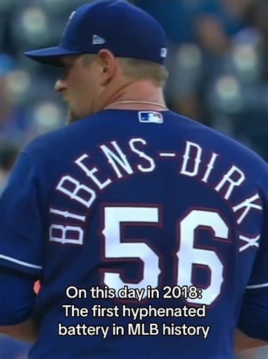 On this day in 2018, former Spokane Indians player Isiah Kiner-Falefa (‘14) paired up with pitcher Austin Bibens-Dirkx for the first hyphenated battery in @MLB history (with a special guest appearance from HoPG inductee Mike Moustakas). #GoSpo #baseball #hypen #rangers #mlb