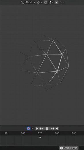 how to make a gradual wireframe fading animation in blender #blender #3danimation #tutorial #shorts
