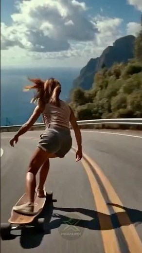 CRUISING Down This INSANE Coastal Road! 🌊🛹 Epic Longboarding on Pacific Coast Highway | PeakUpX