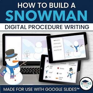 How to Build a Snowman Procedure Writing - Winter Activity for Google Slides