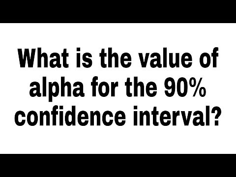 What is the value of alpha for the 90% confidence interval