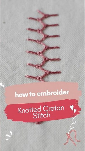 How to Embroider Knotted Cretan Stitch | Easy Hand Embroidery Tutorial #embroidery