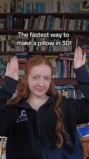 Lana on Instagram: "How to make a pillow in Blender (the fast way)! A super easy and fun intro to cloth physics in Blender 💜 #blender3d #blendertutorial"