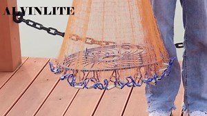 Cast Net, Saltwater American Fishing Cast Net Cast Nets for Baitfish Heavy Duty Cast Net Fishing Nets for Saltwater, 8FT/10FT Radius Size(7.9ft)