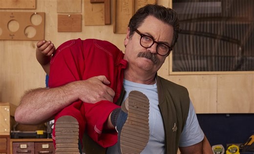 Nick Offerman’s life is a circus. It’s also a rousing manifesto against AI.