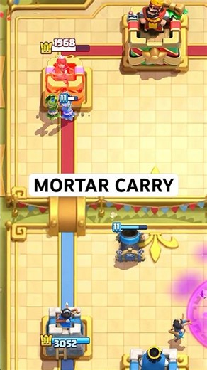 Mortar carried the game 😭🎯 | Hero Draft Mode #clashroyale #shorts