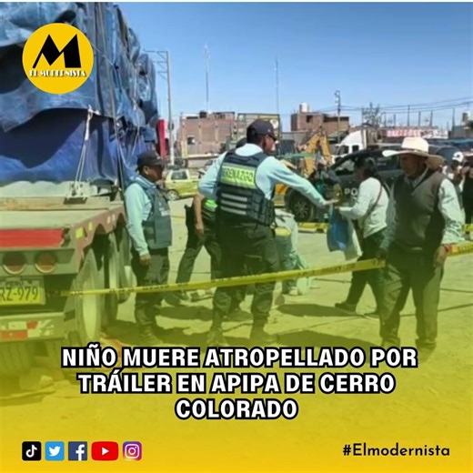 #CerroColorado | Niño muere atropellado por tráiler en Apipa
