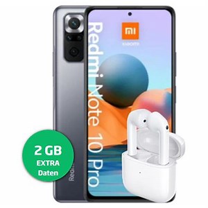 Xiaomi Redmi Note 10 Pro mit 128GB   Xiaomi Redmi Buds 3 für 1€   o2 Allnet-Flat mit 10GB LTE für 14,99€ mtl.