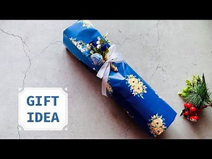 How to wrap an Oddly Shaped Gift | Cylindrical Gift Wrap for Valentines Day #gifts #valentinesday