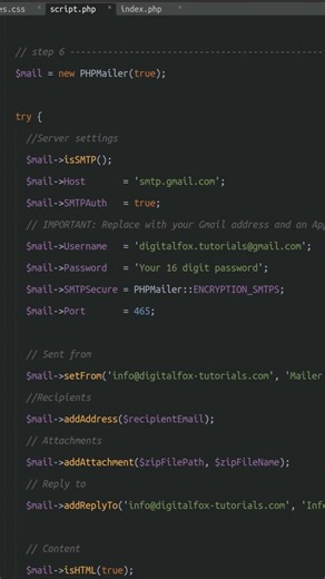 How to Send Emails with Attachments (PHP + Gmail)