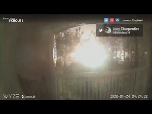 Watch: Doorbell camera captures explosion in NW Houston