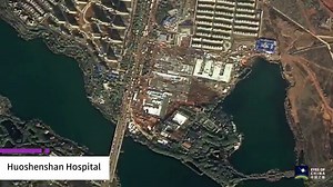 A 1000-bed hospital built in 10 days in Wuhan to tackle #coronavirus outbreak. Take a glimpse at Huoshenshan Hospital from space. #FlyOverChina | FlyOverChina