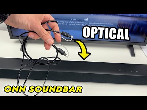 Onn Soundbar : Setup With TV Using an Optical Cable
