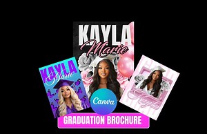 Editable (5) Graduation Brochure Template (4 Pages) | Canva Digital Download | Class of 2025 Senior Program | Printable Graduation Pamphlet - Etsy Canada
