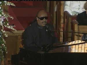 Stevie Wonder plays emotional song for Whitney Houston at her funeral