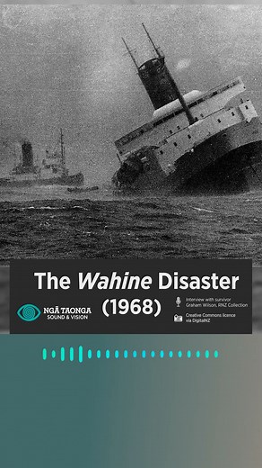 The tragic sinking of the Lyttelton–Wellington ferry Wahine took place on 10 April 1968. Over 50 people lost their lives, making it New Zealand’s worst maritime disaster. The sinking of the Wahine was also a significant national broadcasting event, as pictures and sounds of the tragedy were witnessed throughout living rooms of Aotearoa New Zealand as they happened. Today, audiovisual recordings of the Wahine disaster and its aftermath are in archives and museum collections throughout the country