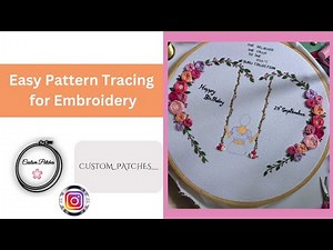 Hoop Art / Detailed Pattern Tracing Tutorial / Embroidery for Beginners / Hoop Art Tutorial ✨