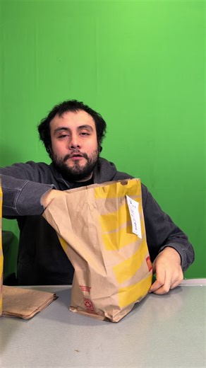 thought I could handle it …nope!? . . . A guy in his car, late-night drive-thru energy, proudly unboxes four McDonald's spicy chicken sandwiches, two nugget packs, a huge basket of fries, and-wait for it-ten whole barbecue sauce packets like he's stockpiling for the end times. He starts all proud,
