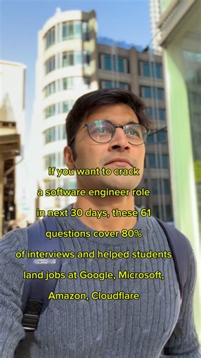 If you want to crack Software Engineer Role in 2026 or next 30 days, these 61 Questions are asked in literally 80% of the interviews . . . #coding #interview #codingquestions | Veedaily19