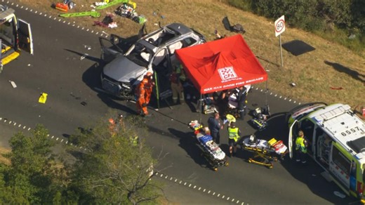 Two people critical after crash