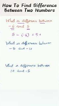best way to find difference between two given number..| how to difference of two given number#short