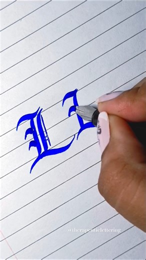 Gothic Letter L - Tutorial✨ |Therapeutic Lettering|#gothicscript #calligraphypen #gothiccalligraphy