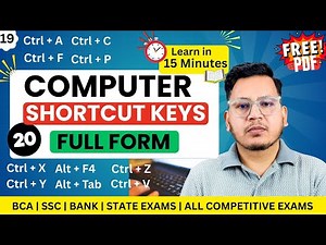 Top 20 Important Shortcut Keys | Computer & Keyboard Tricks