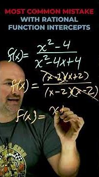 Most Common Mistake With Rational Function Intercepts