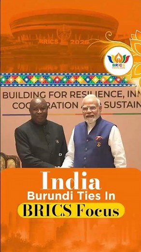 India-Burundi Ties In BRICS Focus #BRICS2026 #BRICSIndia2026
