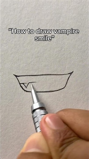 How to draw vampire smile