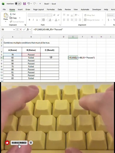 Multiple Conditions? IF + AND Has You Covered! #excel #exceltips #exceltutorial #excelformula