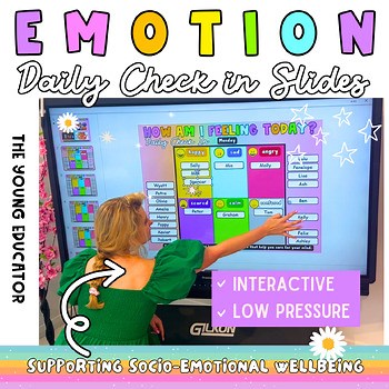 Morning Feelings & Emotional Check-In Visual Slides |Daily SEL Routine for Class