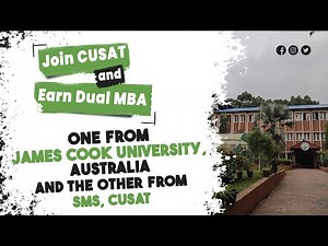 About Dual MBA programme offered by CUSAT and James cook University, Australia