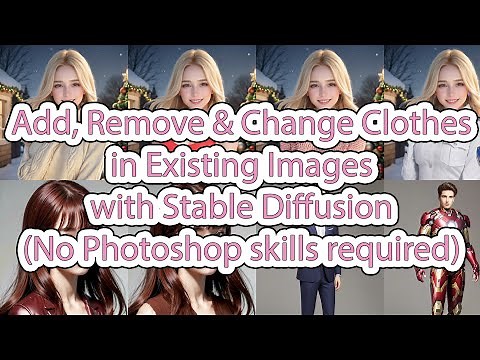 Add, Remove & Change Clothes in Existing Images with Stable Diffusion (No Photoshop skills required)